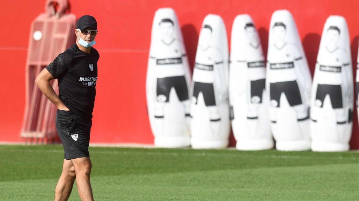 Julen Lopetegui, en un entrenamiento de pretemporada de la pasada temporada