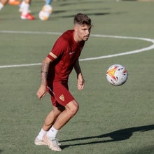 Pozo, en el entrenamiento de ayer