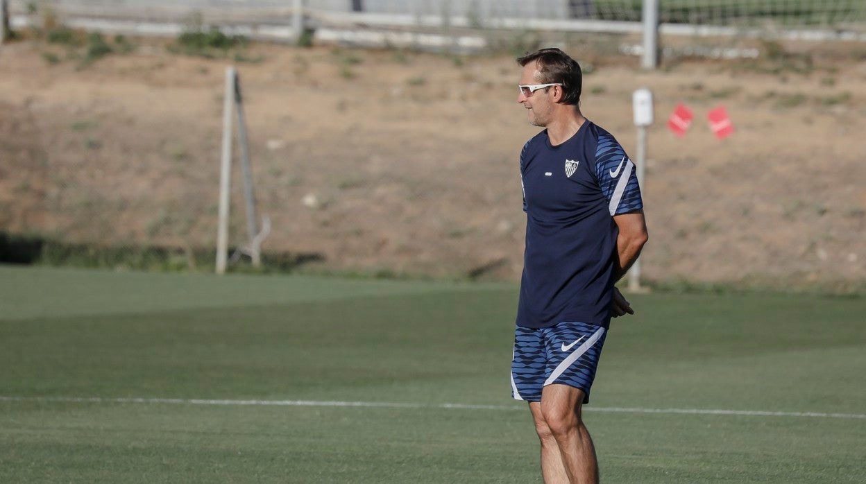 Lopetegui, durante un entrenamiento de la pretemporada