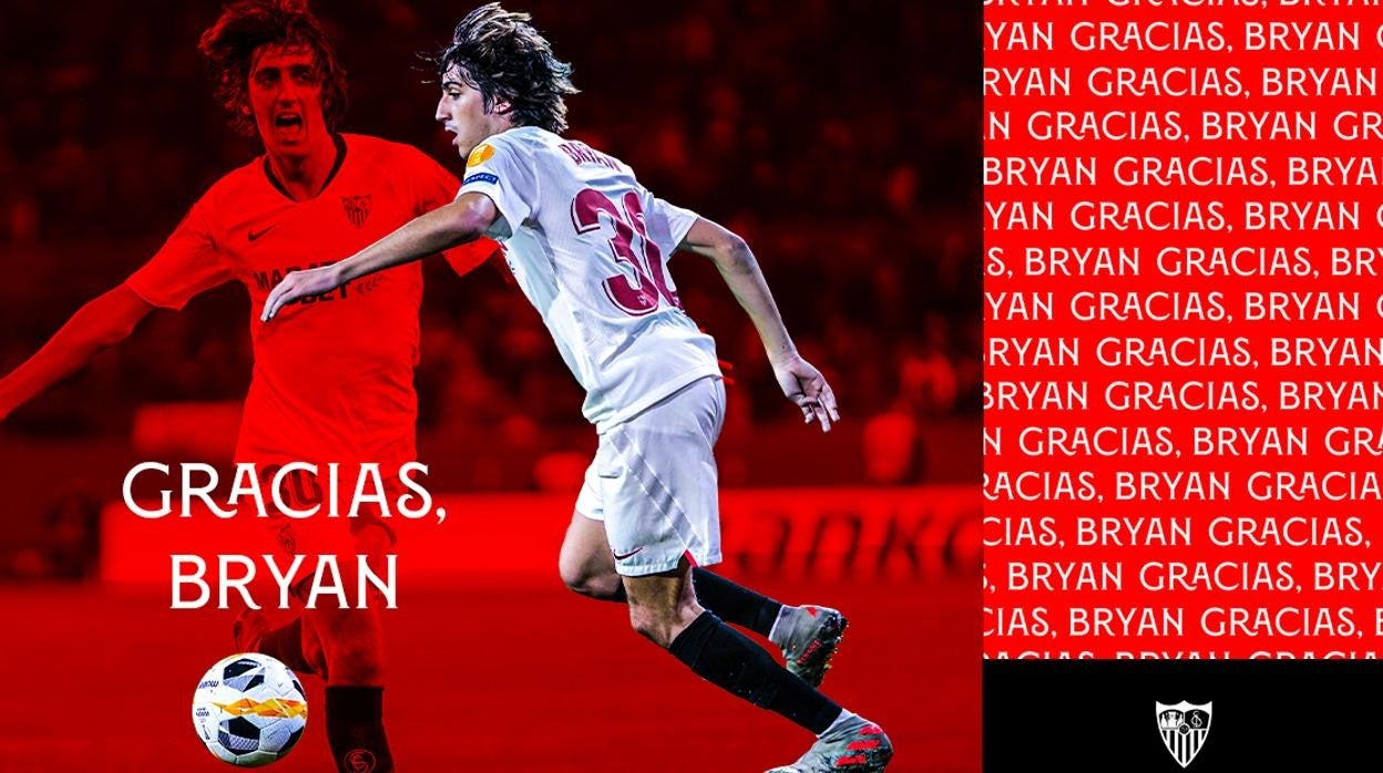 Bryan Gil en uno de sus últimos partidos como sevillista