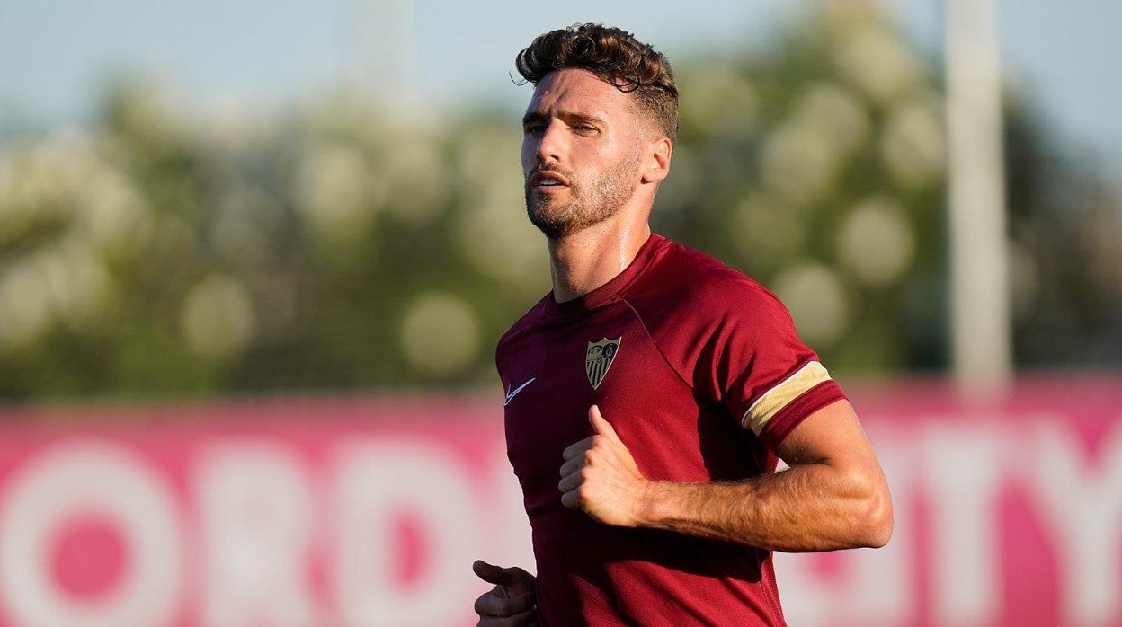 Sergi Gómez, en un entrenamiento
