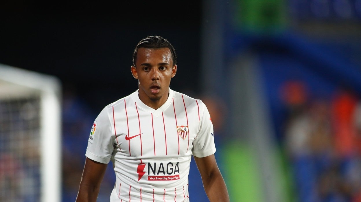 Jules Koundé, en el Getafe - Sevilla FC