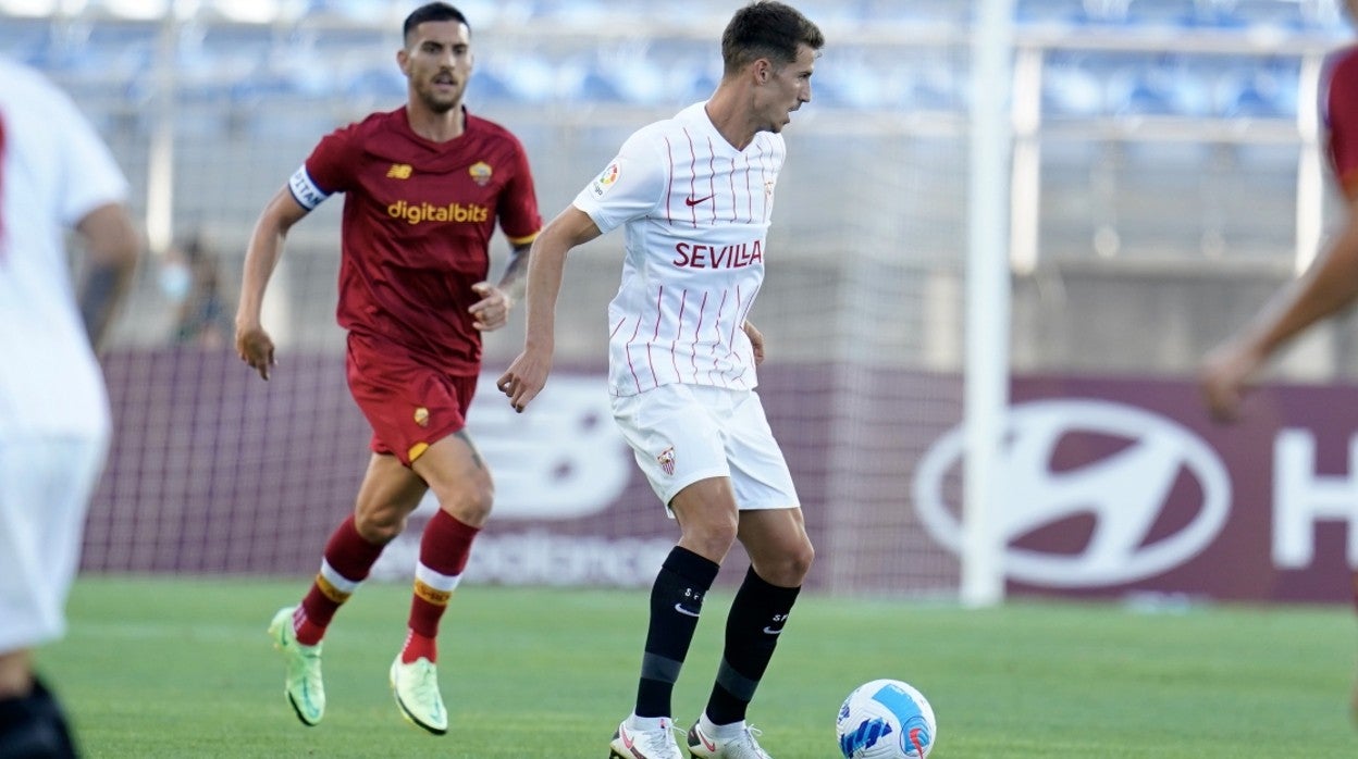 Pedro Ortiz, en el amistoso del Sevilla contra la Roma el pasado verano