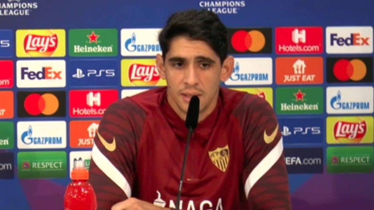 Bono, durante la rueda de prensa previa al Sevilla - Lille de la Liga de Campeones