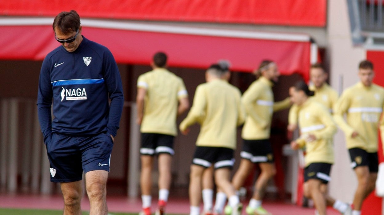 Julen Lopetegui, durante un entrenamiento