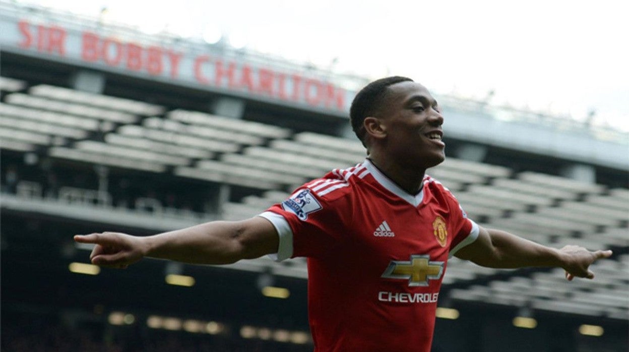 Anthony Martial, en un partido con el Manchester United