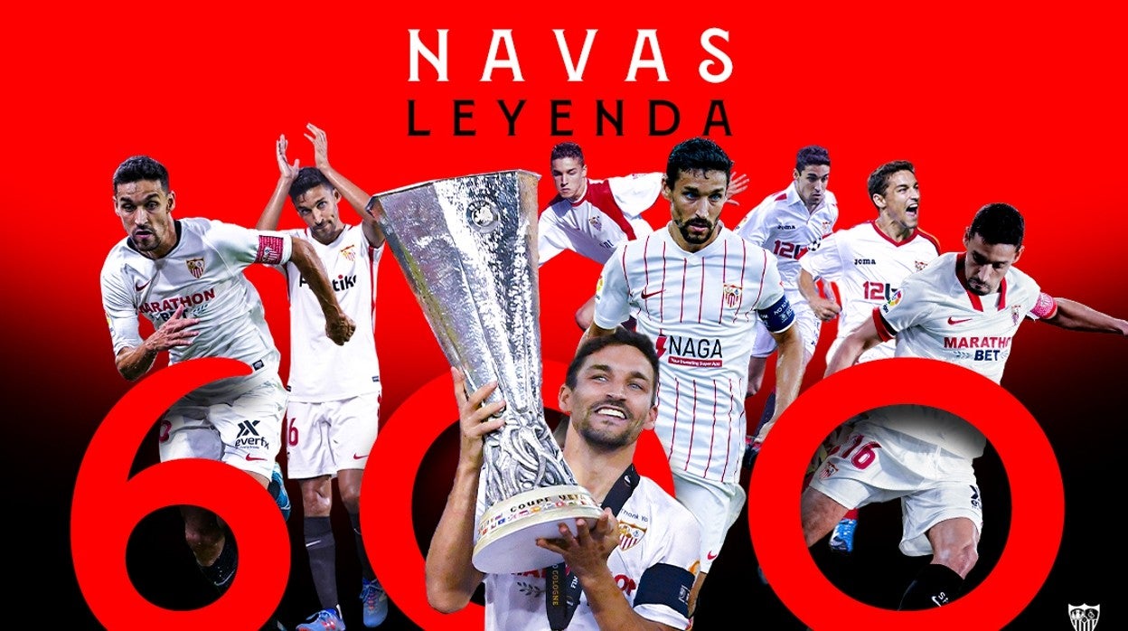 «Navas leyenda», el montaje del Sevilla a Jesús Navas, que sigue batiendo récords
