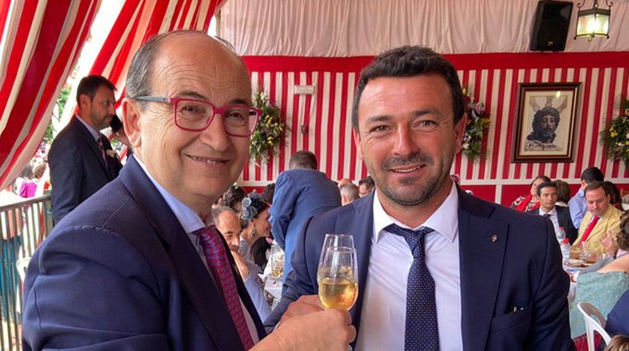 José Castro y Alejandro Acejo, en el almuerzo en la Feria