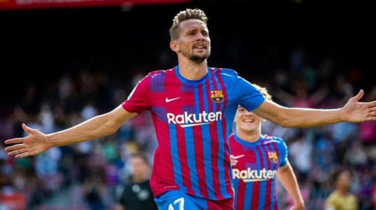 De Jong celebra un gol con el Barcelona