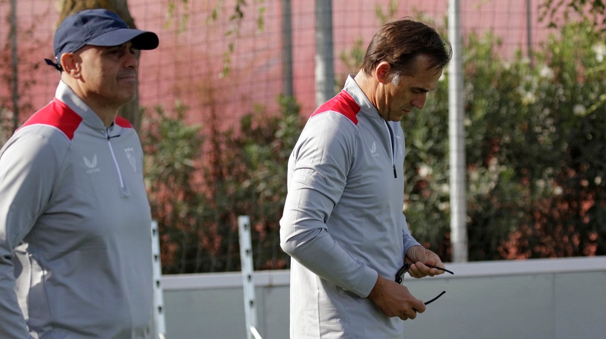 Julen Lopetegui, ayer en la ciudad deportiva del Sevilla FC