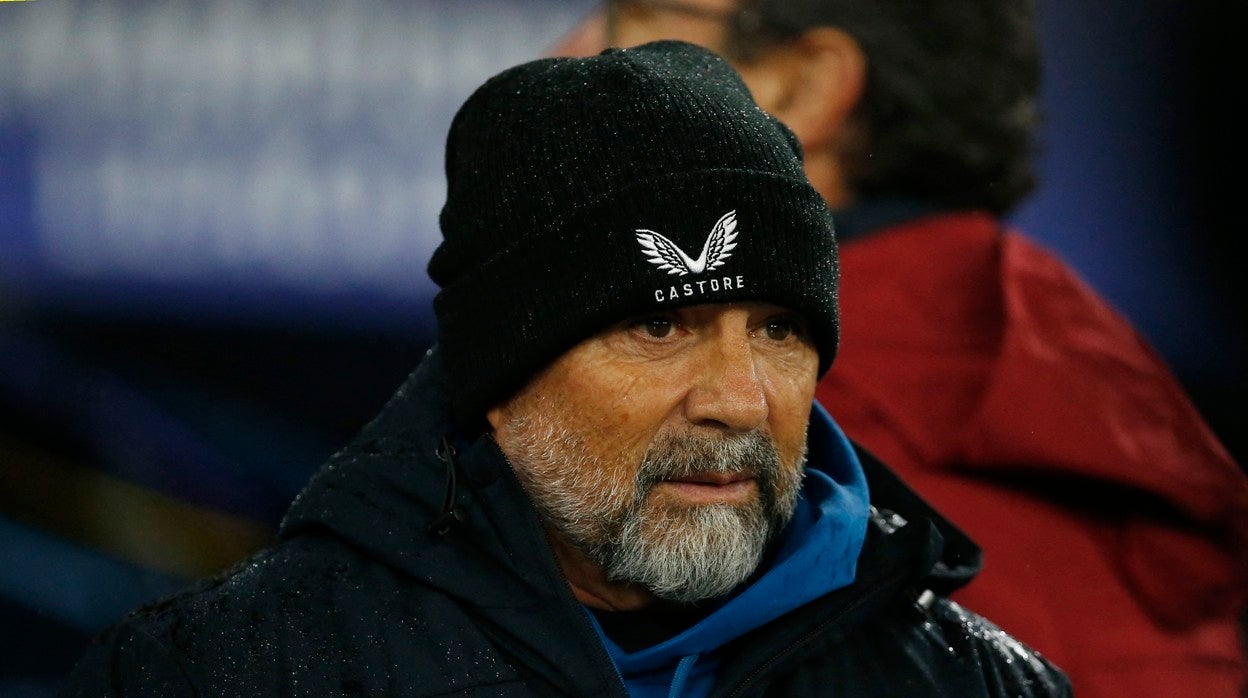 Jorge Sampaoli, durante el Manchester City - Sevilla FC de Liga de Campeones