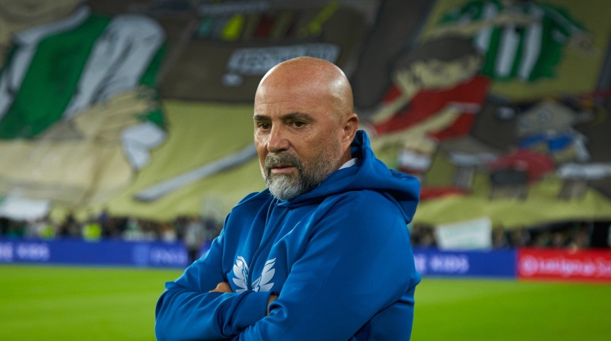 Jorge Sampaoli, en el derbi del pasado domingo