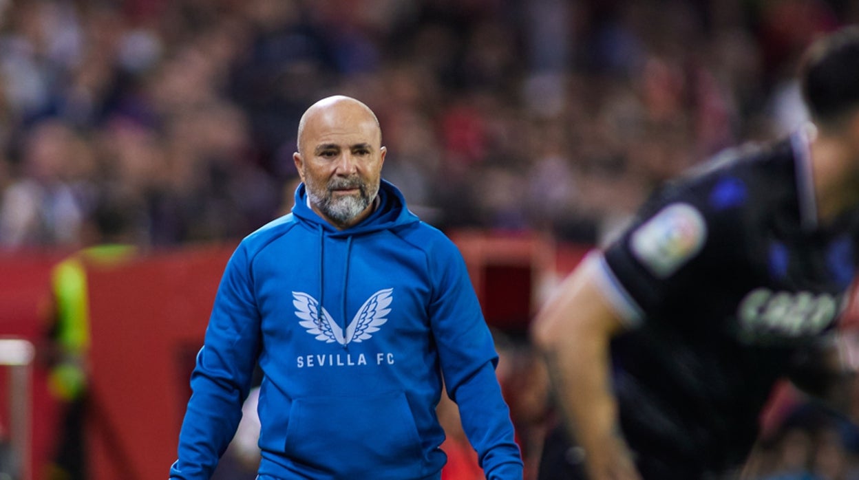 Jorge Sampaoli, en el partido del Sevilla FC contra la Real Sociedad