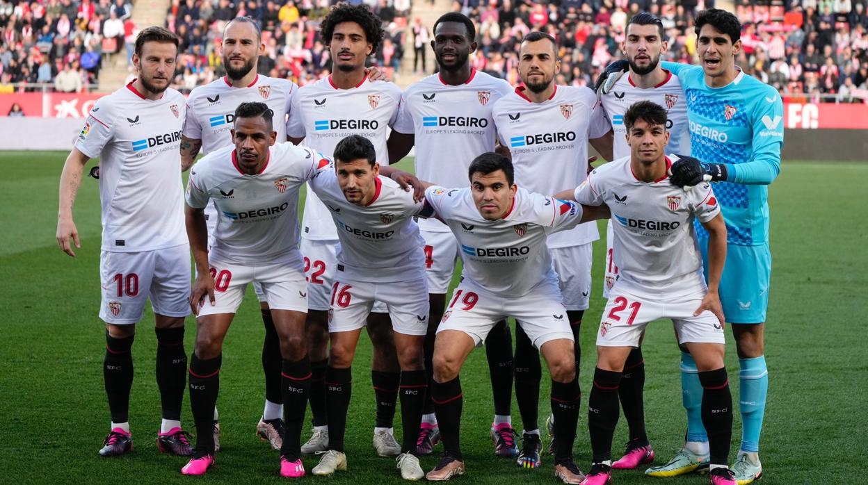Once inicial del Sevilla ante el Girona