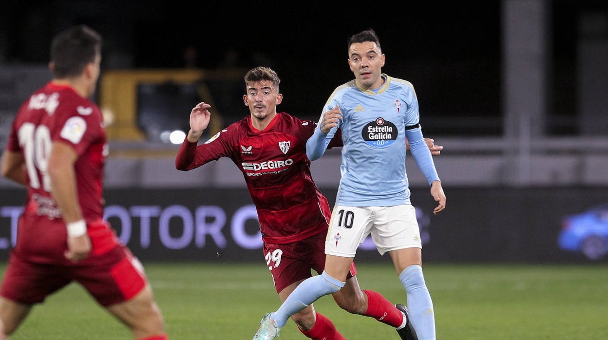 Iago Aspas y Kike Salas, en el Celta-Sevilla de LaLiga 22-23
