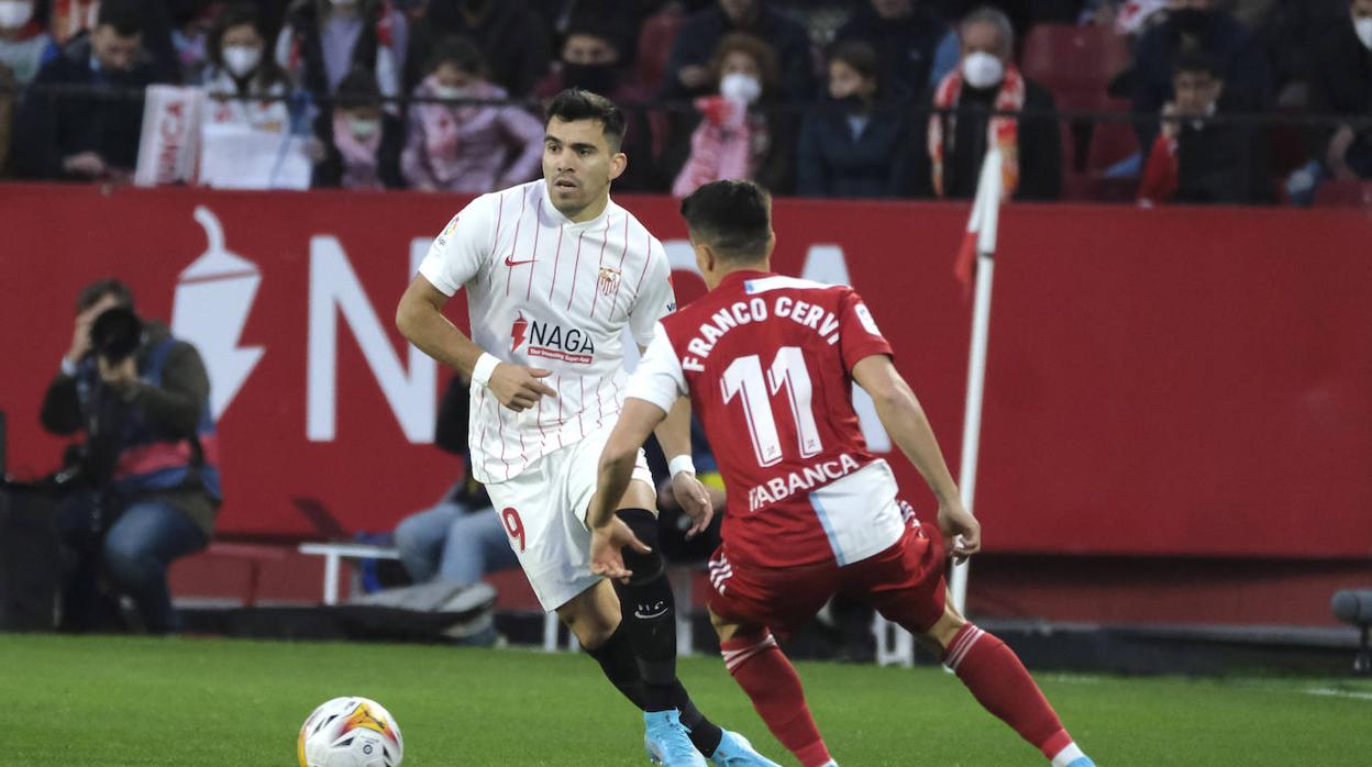 Un lance del Sevilla - Celta de la pasada temporada en Nervión