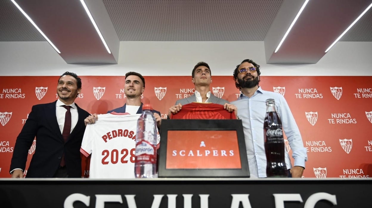 Del Nido Carrasco y Víctor Orta acompañaron a Pedrosa y Gattoni en su presentación