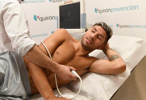 Montiel, durante las pruebas