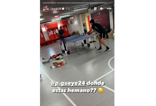 Story de Badé en el que pregunta por Pape Gueye el día de su vuelta a los entrenamientos con el Sevilla