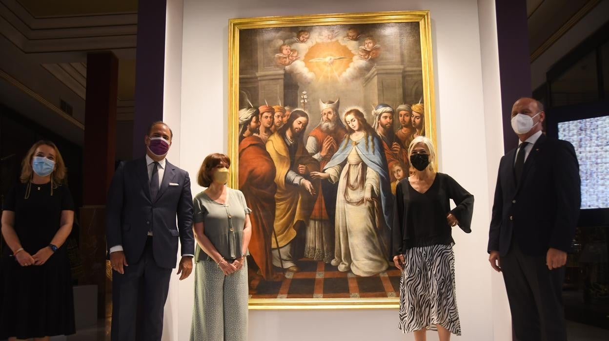 Presentación de la restauración del cuadro de los Desposorios de la Virgen del Gran Poder