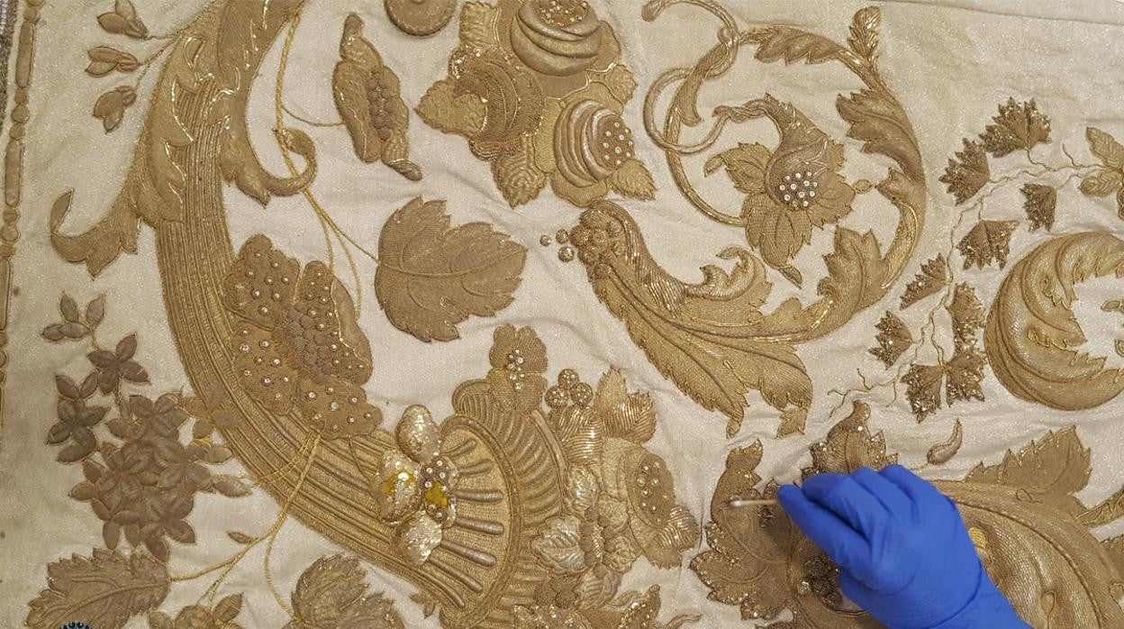 Detalle de la pieza de la Virgen del Carmen de Cádiz