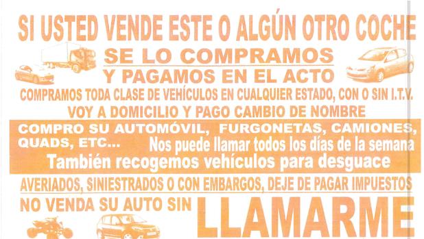 Imagen del folleto que usaba la trama investigada