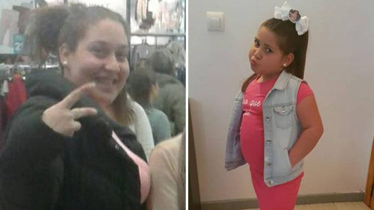 Sandra Capitán, de 26 años, embarazada de tres meses y su hija Lucía, de seis años