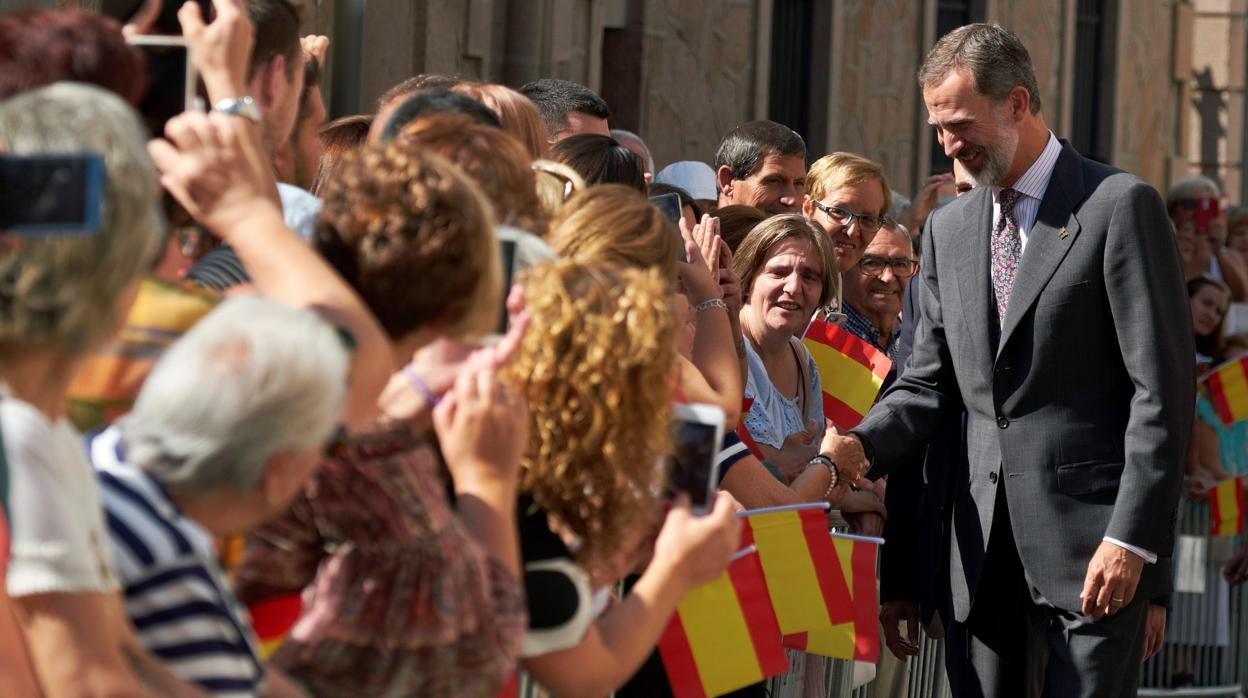 El Rey Felipe VI, esta misma semana, en un acto en Ávila