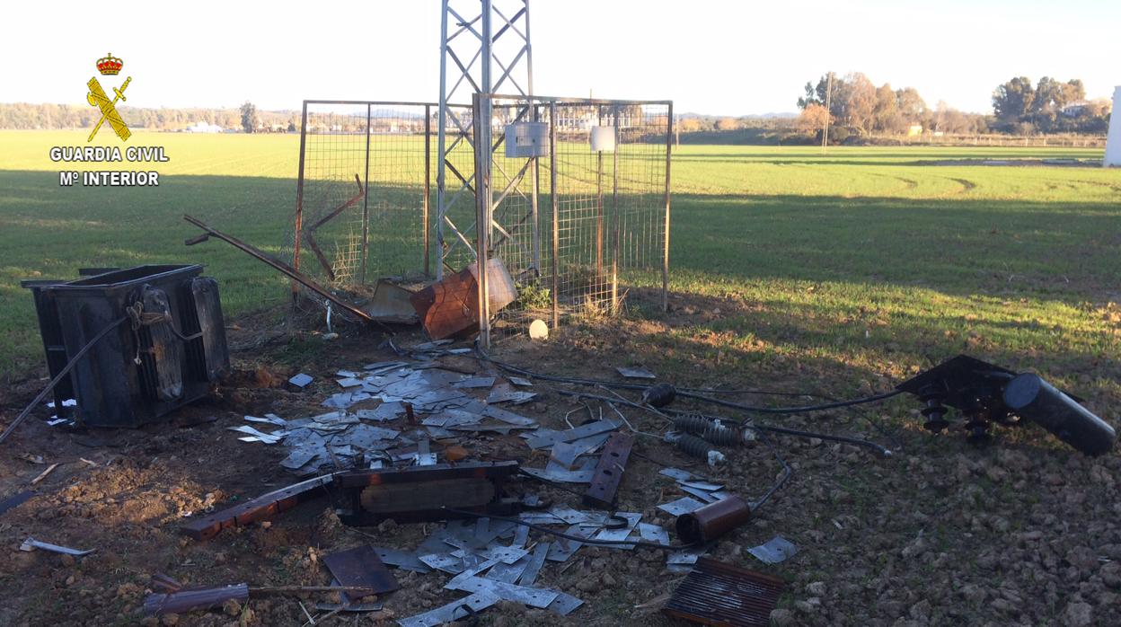 Robo de cableado de cobre en torres de alta tensión