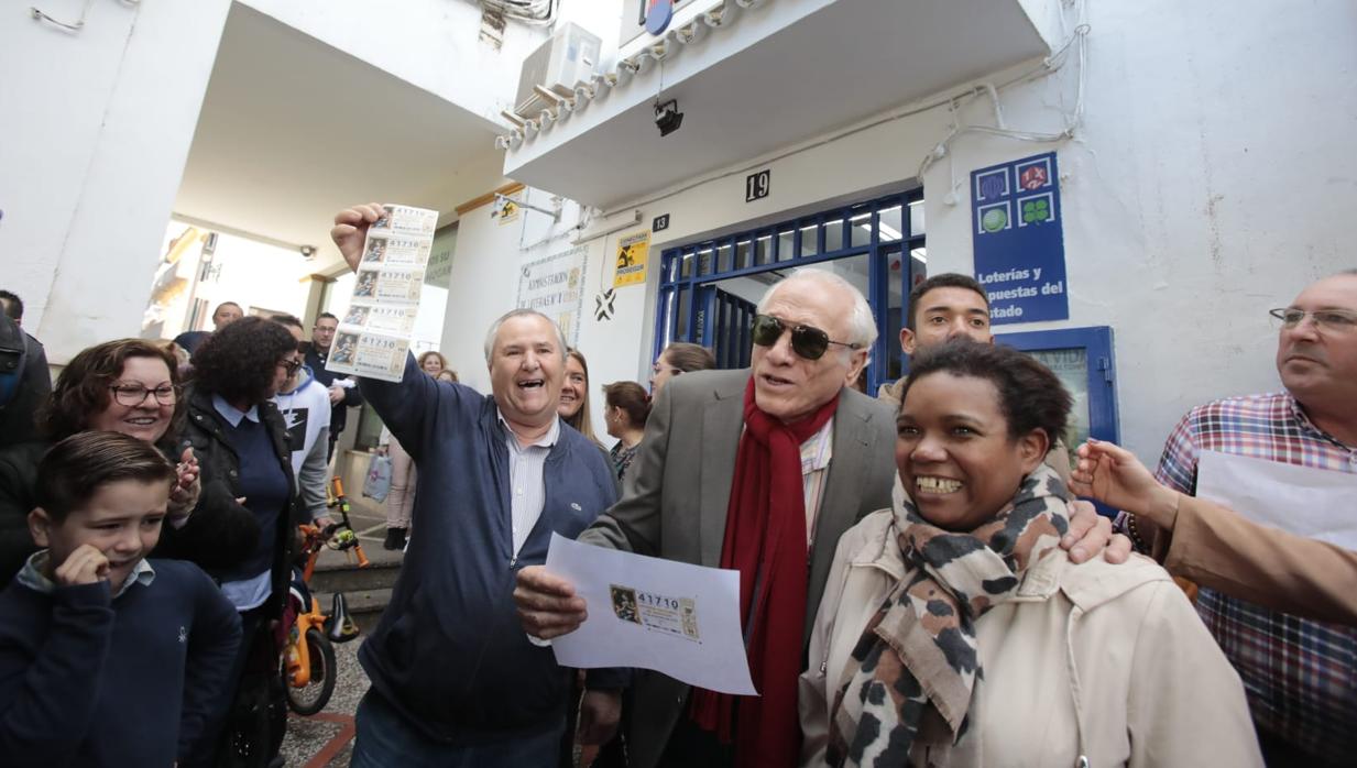 Administración de lotería número 1 de Utrera que han vendido el cuarto premio