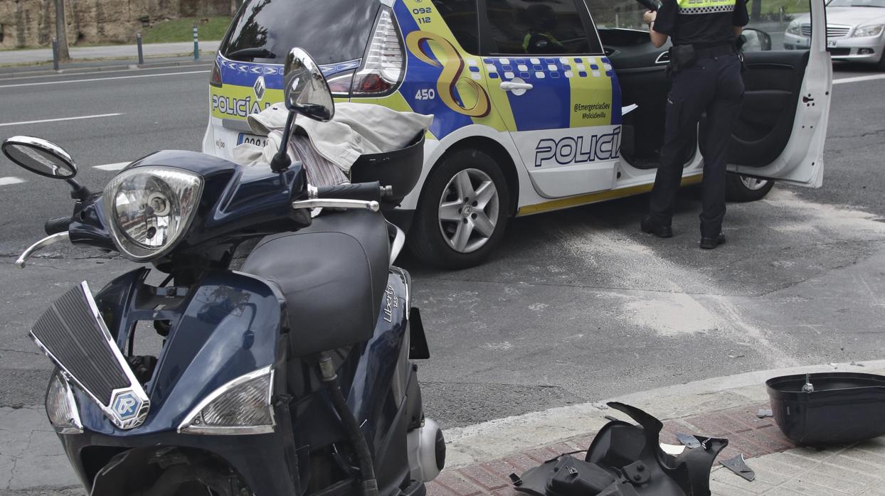 Un accidente de moto en Sevilla capital
