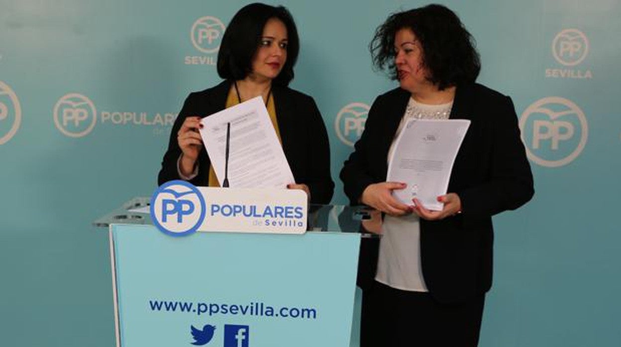 Las populares Virginia Pérez y María Eugenia Moreno, con los papeles de Huévar