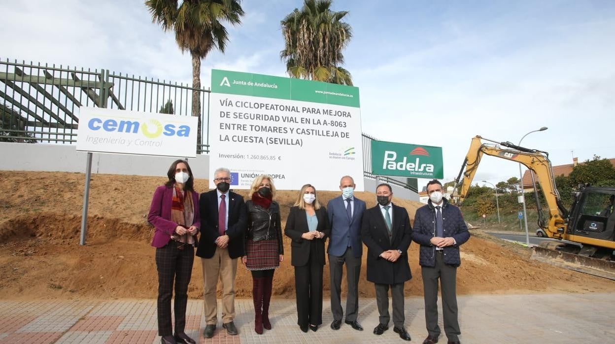 De izda. a dcha., Susana Cayuelas, Francisco Molina, Carmen Herrera, Marifrán Carazo, José María Soriano, Ricardo Sánchez y Enrique Catalina