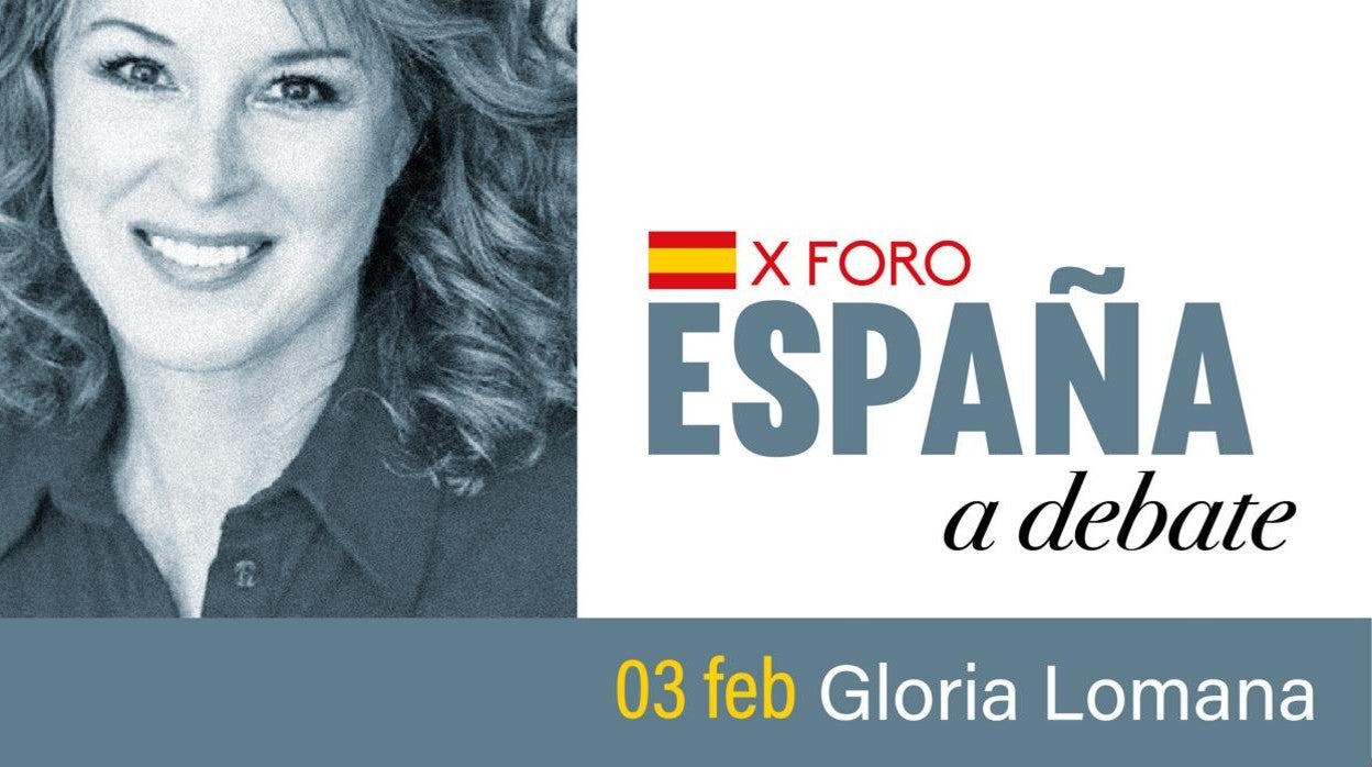Cartel anunciador de la conferencia de Gloria Lomana este jueves en Tomares