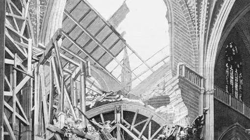 El hundimiento del cimborrio de la Catedral en 1888