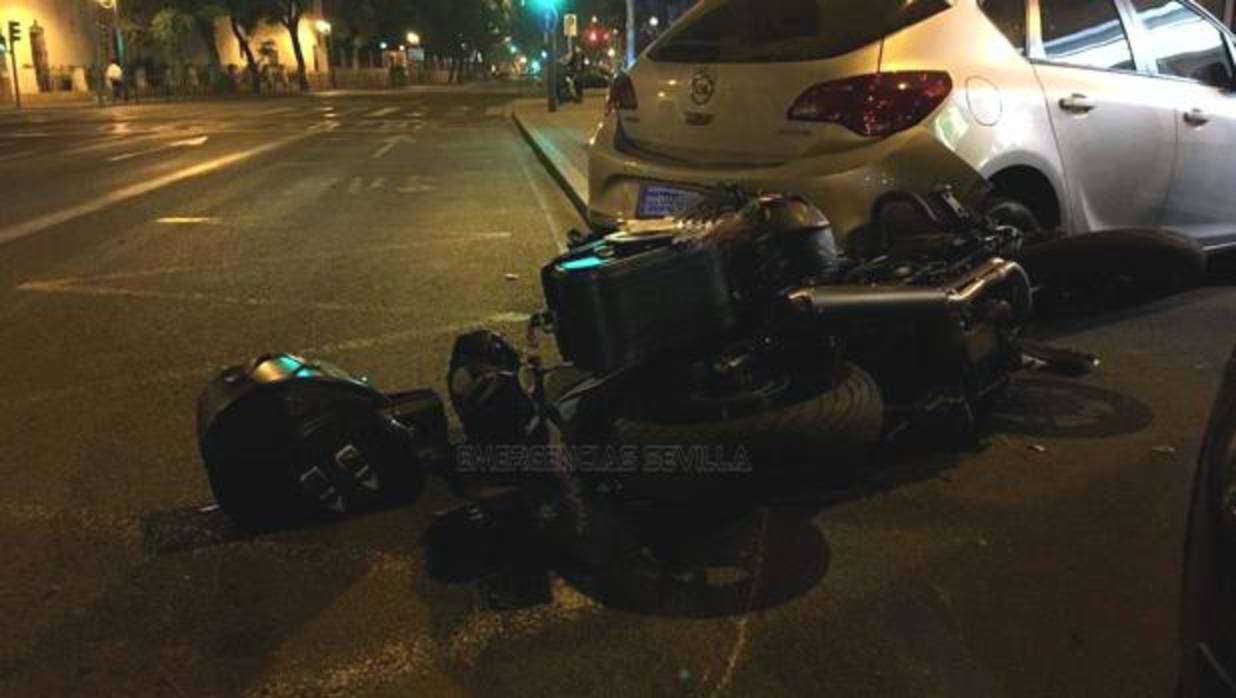 Estado de la motocicleta tras el accidente