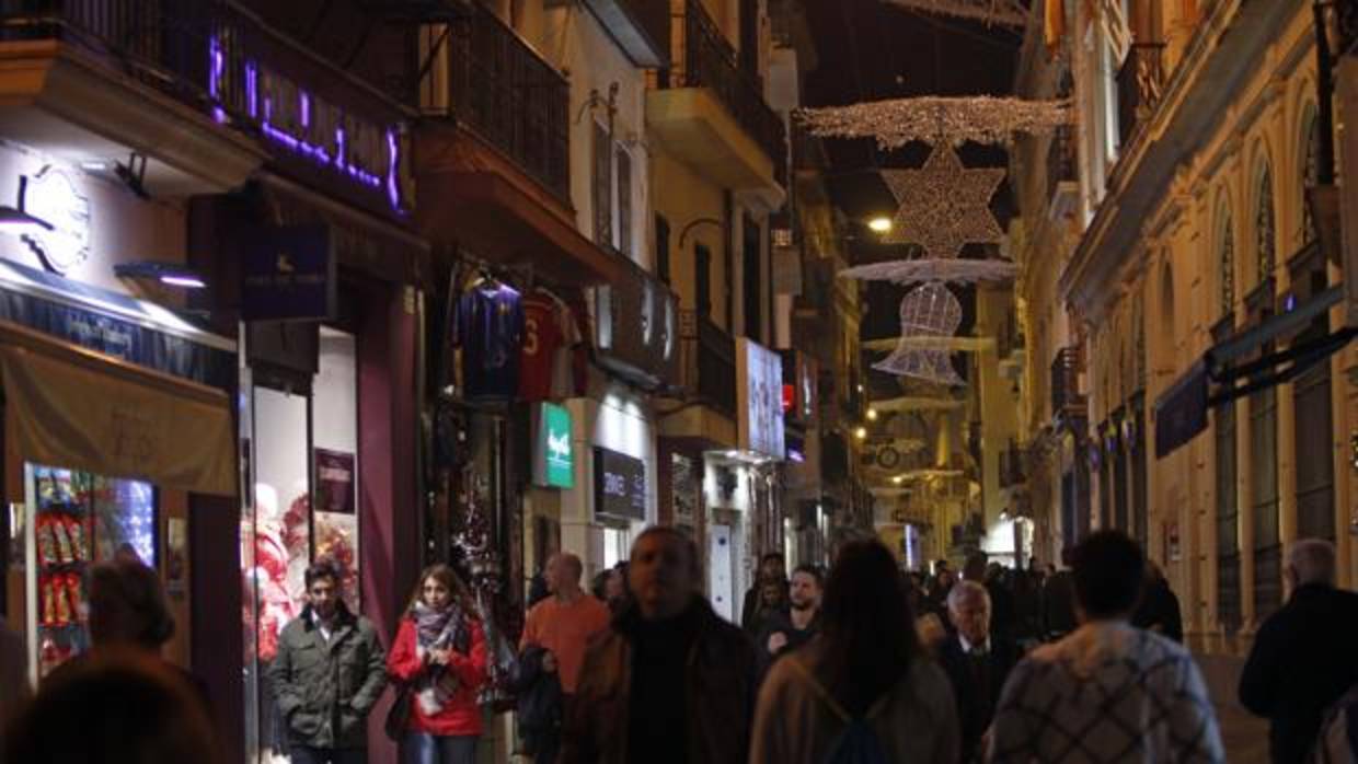 Los robos se han ccometido durante esta Navidad en establecimientos de la calle Sierpes