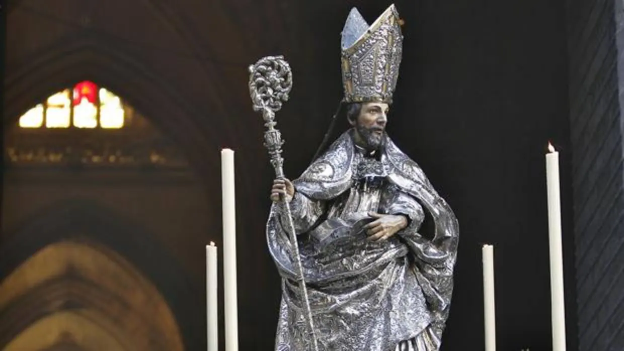 Imagen de San Isidoro durante el Corpus Christi de Sevilla