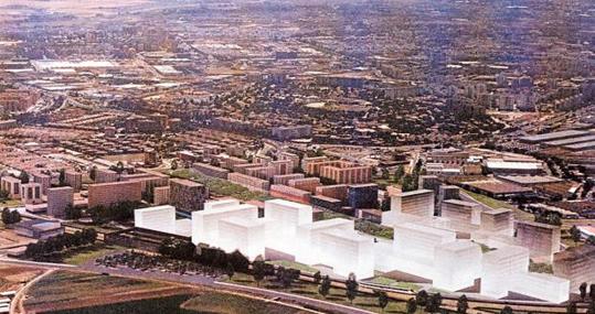 Recreación del proyecto inmobiliario en Buen Aire, frente a Santa Clara, donde se prevén 1.149 vivienda