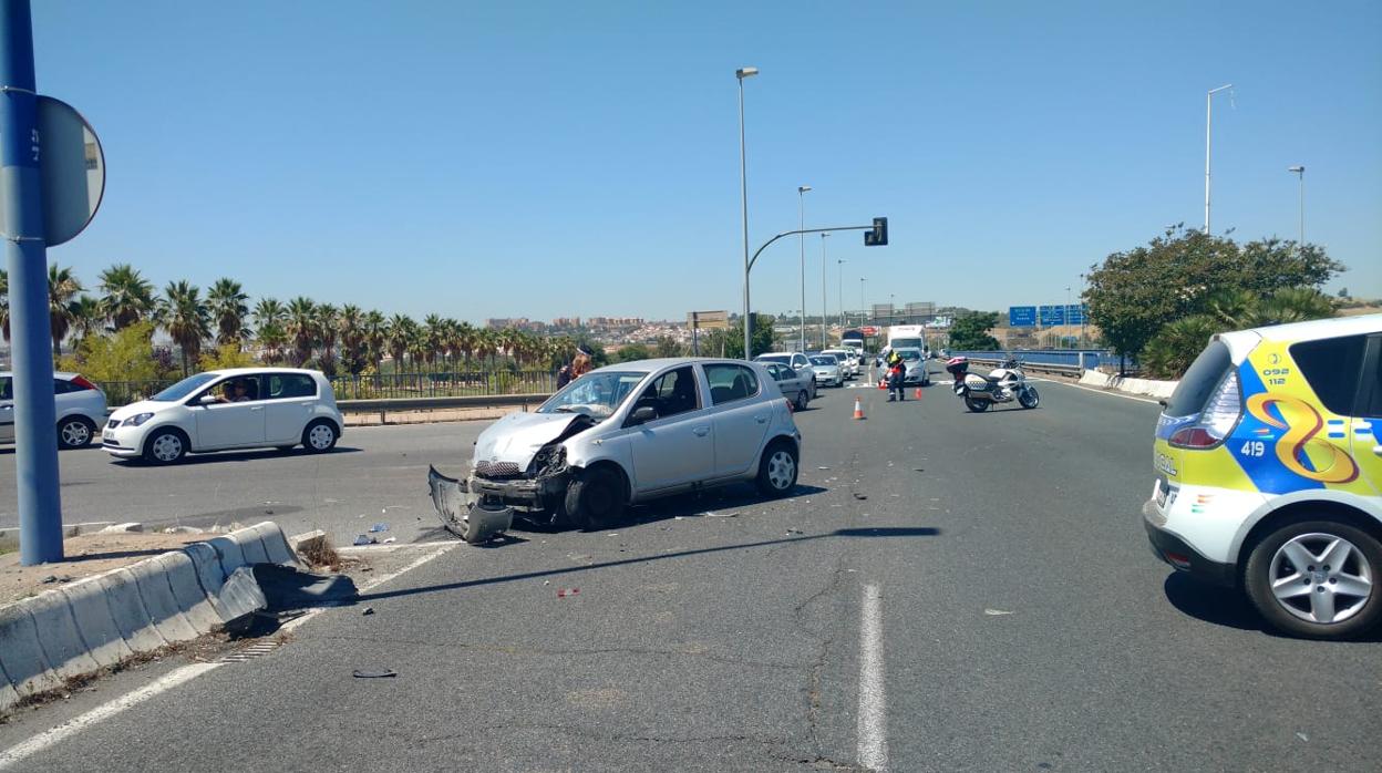 Uno de los coches implicados en el accidente