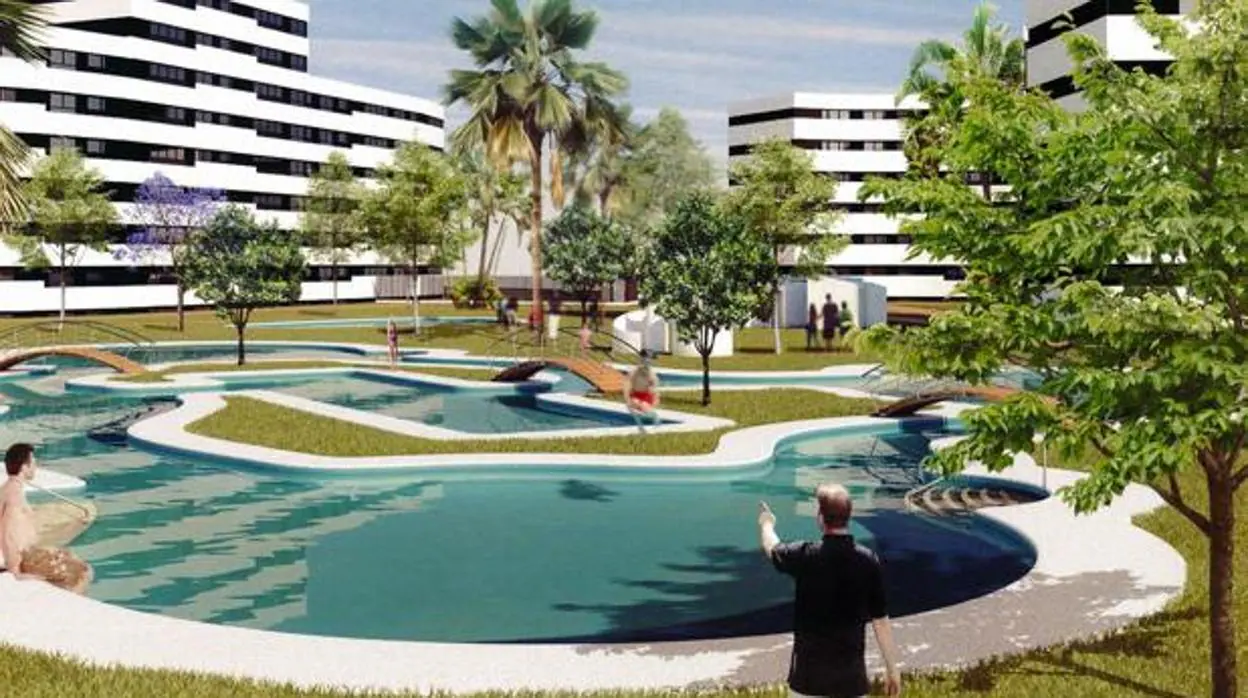 Recreación de Jardines Hacienda Rosario, cuyas obras comenzarán el próximo verano