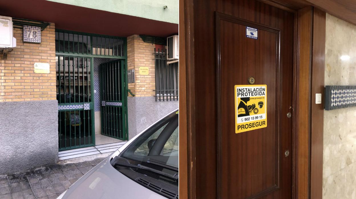 Portal y puerta del piso de Miguel Carcaño en León XIII