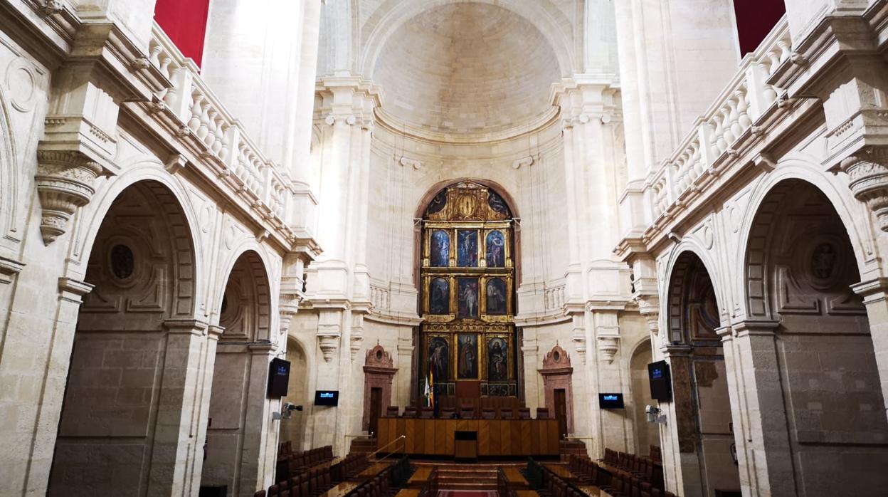 Salón de plenos del Parlamento de Andalucía