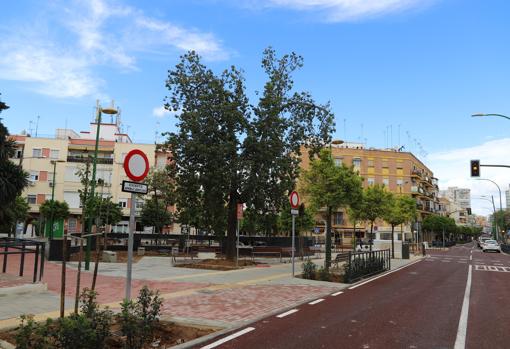 Zona de juegos infantiles en la avenida del Greco
