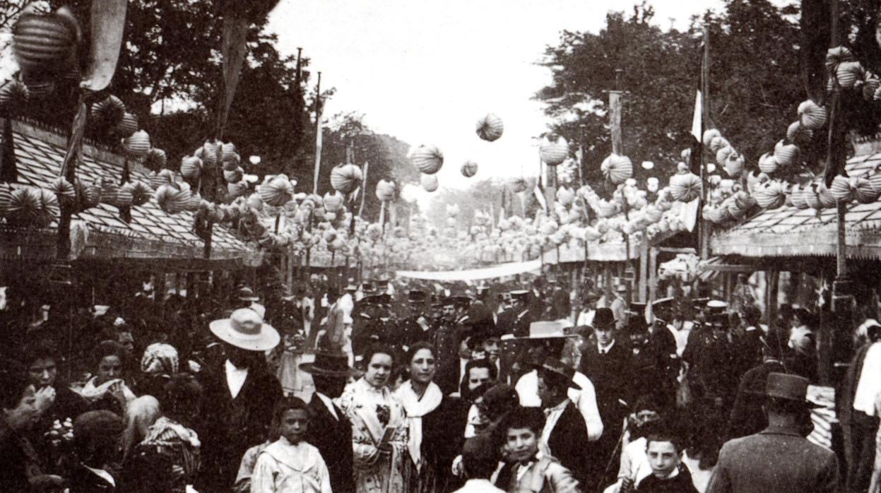Vista de una calle de la Feria a finales del siglo XIX