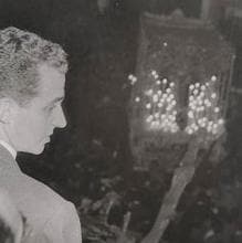 Don Juan Carlos durante la Semana Santa de 1963