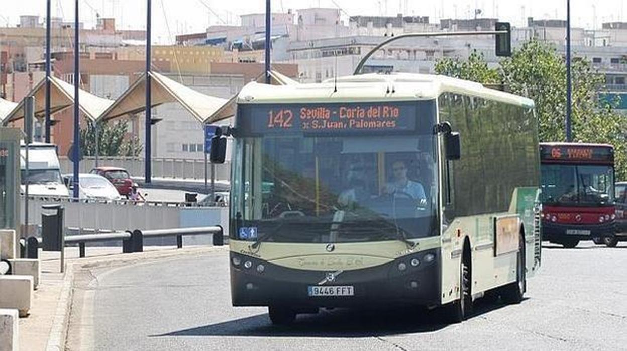 Un autobús metropolitano llega a la zona de Chapina