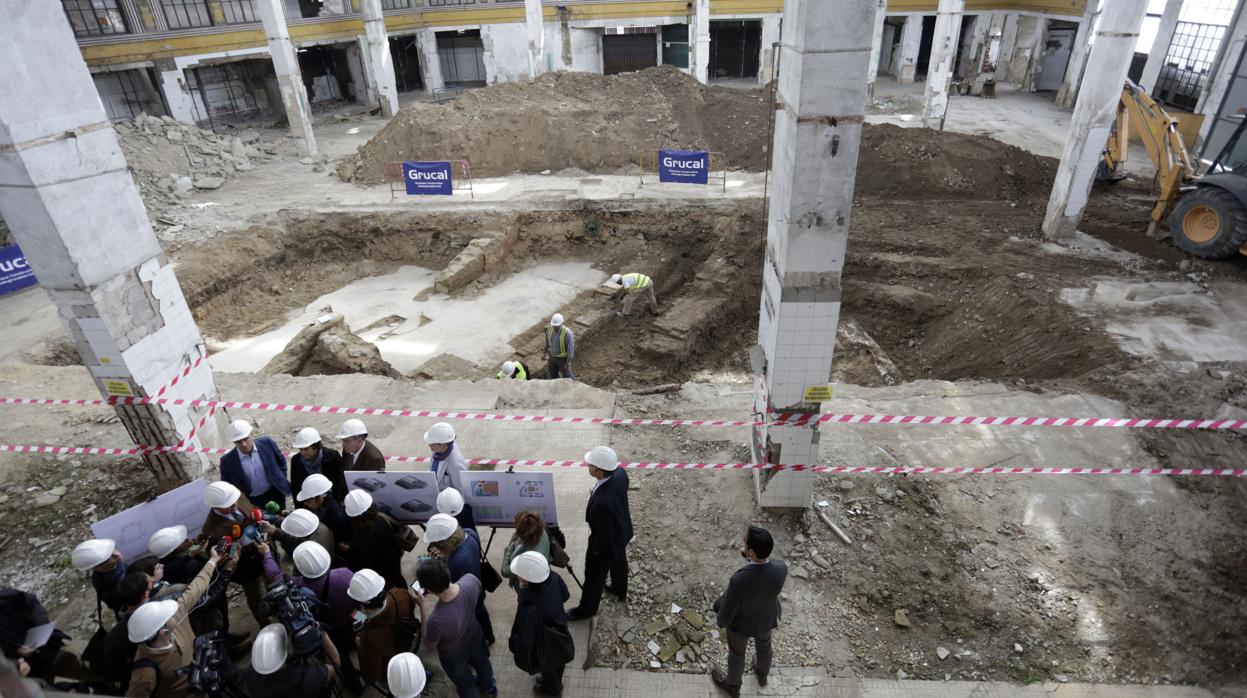 Excavaciones en el mercado de la Puerta de la Carne
