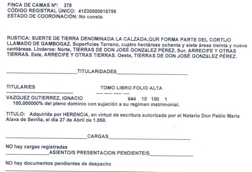 La nota simple del Registro demuestra que Gambogaz no ha cambiado de titular