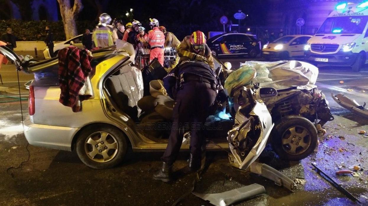 El grave accidente de tráfico ha tenido lugar en el Paseo de las Delicias